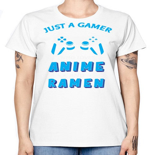 Just A Gamer Who Loves Anime and Ramen 262# - anime -  Missy T-Shirt