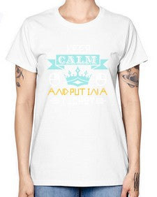 Keep calm and put in a ticket 28# - computer -  Missy T-Shirt