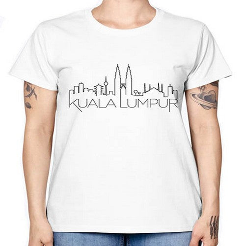 Kuala Lumpur Minimal Skyline 1088# - cities -  Missy T-Shirt