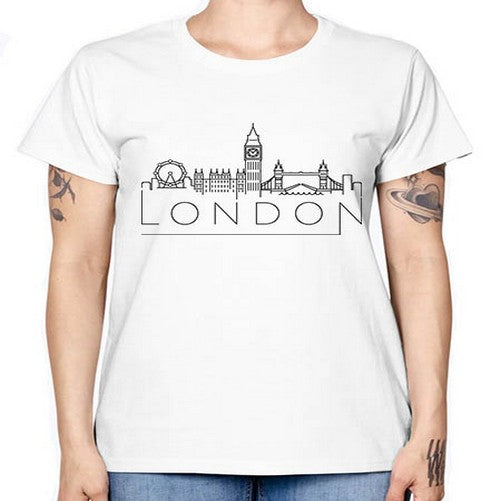 London Minimal Skyline 1155# - cities -  Missy T-Shirt