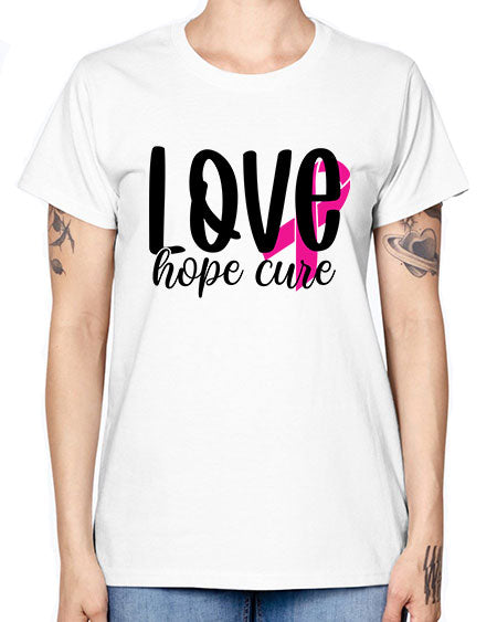 Love Hope Cure 13# - breast cancer -  Missy T-Shirt