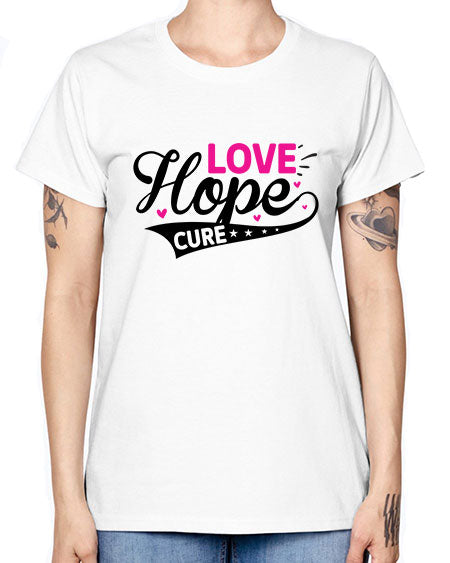 Love Hope Cure 14# - breast cancer -  Missy T-Shirt