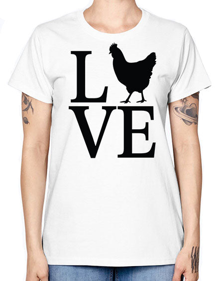 Love - chicken -  Missy T-Shirt