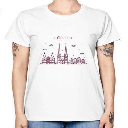 Lubek 1181# - cities -  Missy T-Shirt