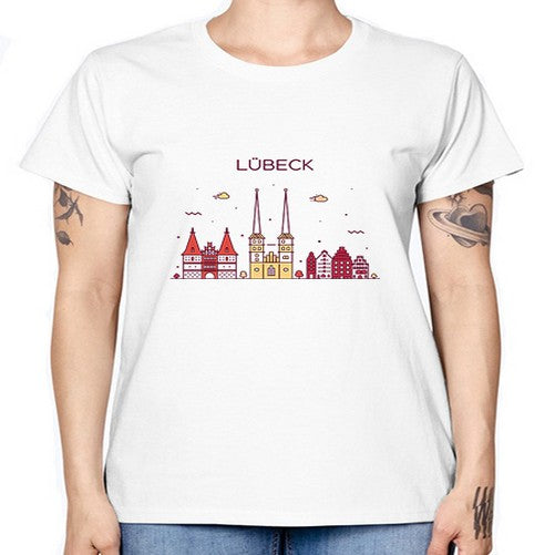 Lubek 1183# - cities -  Missy T-Shirt
