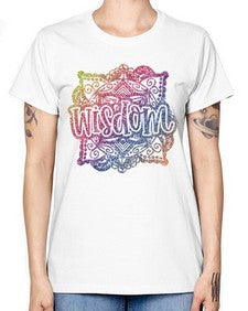 Mandala Wisdom Rainbow Glitter 764# - mandala -  Missy T-Shirt
