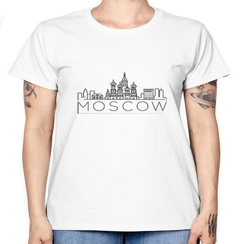 Moscow Minimal Skyline 1353# - cities -  Missy T-Shirt