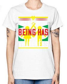 Only a spiritual being has awareness Style 34# - Self awareness -  Missy T-Shirt