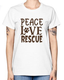 Peace Love Rescue Style 23# - cats -  Missy T-Shirt