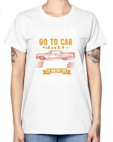 People go to car races to watch the crashes 56# - car -  Missy T-Shirt