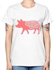 PigMandala 985# - mandala -  Missy T-Shirt