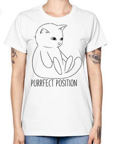 Purrfect Position - cats -  Missy T-Shirt