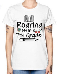 Roaring My Into seventh Grade 763# - seventh grade -  Missy T-Shirt
