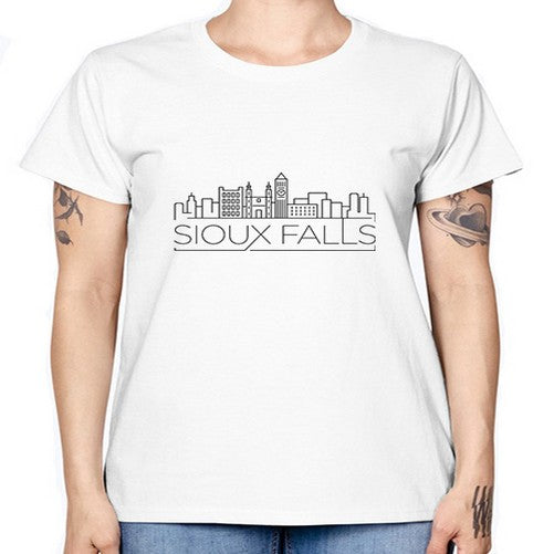Sioux Falls Minimal Skyline 1849# - cities -  Missy T-Shirt