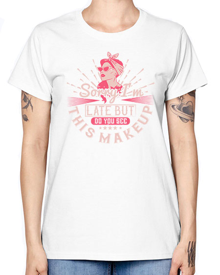 Sorry Im late but do you see this makeup Style 186# - beauty - fashion -  Missy T-Shirt