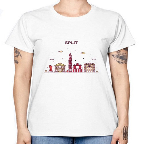 Split 1877# - cities -  Missy T-Shirt