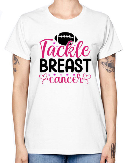 Tackle Breast Cancer 4# - breast cancer -  Missy T-Shirt