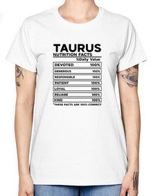 Taurus Nutrition Facts 490# - taurus -  Missy T-Shirt