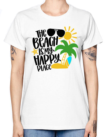 The Beach Is My Happy Place Style 12# - summer -  Missy T-Shirt