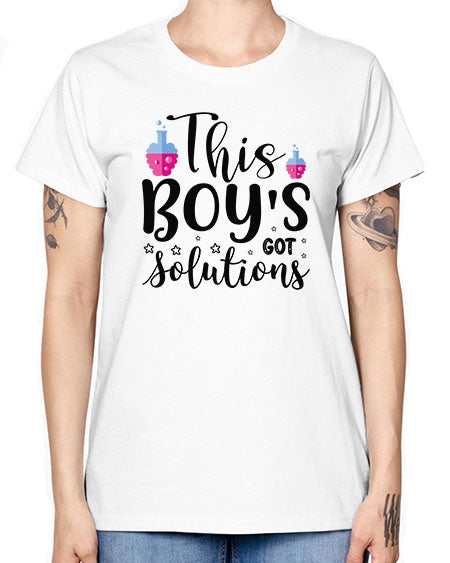 This Boy s Got Solutions 20# - general science -  Missy T-Shirt