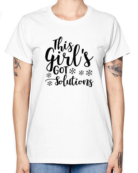 This Girl s Got Solutions 17# - general science -  Missy T-Shirt