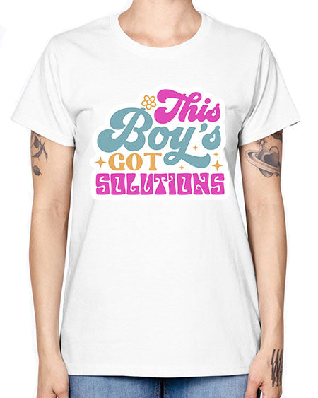 This boys got solutions 19# - general science -  Missy T-Shirt