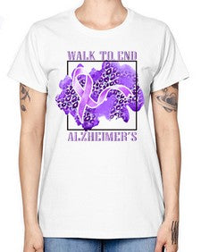 Walk o End AlzheimerS Purple Ribbon 220# - alzheimers -  Missy T-Shirt