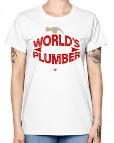 Worlds okayest plumber 1664# - plumber -  Missy T-Shirt