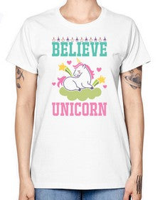 believe unicorn 45# - unicorn -  Missy T-Shirt