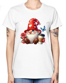 gnome with butterfly 12# - gnome -  Missy T-Shirt