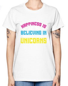 happiness is believing in unicorns 161# - unicorn -  Missy T-Shirt