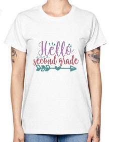 hello second grade 320# - second grade -  Missy T-Shirt