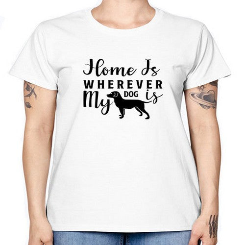 home is wherever my dog is 154# - dogs -  Missy T-Shirt