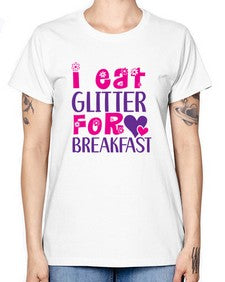 i eat glitter for breakfast 177# - unicorn -  Missy T-Shirt