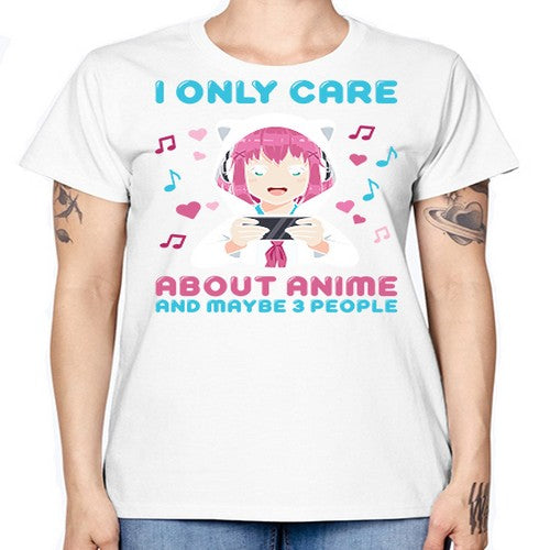i only care about anime and maybe people234# - anime -  Missy T-Shirt