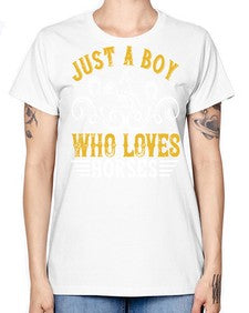 just a boy who loves horses Style 32# - horse -  Missy T-Shirt
