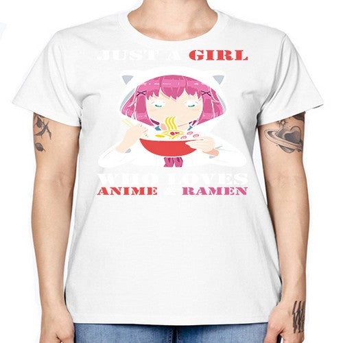 just a girl who loves anime and ramen258# - anime -  Missy T-Shirt