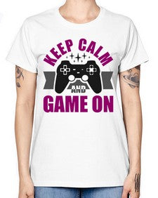 keep calm and game on 132# - video games -  Missy T-Shirt