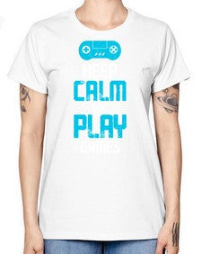 keep calm and play games 133# - video games -  Missy T-Shirt