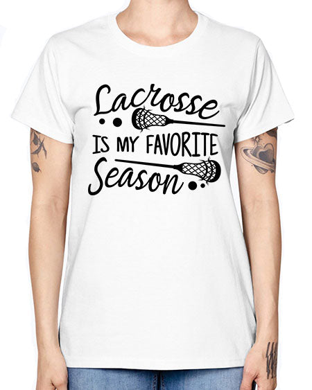lacrosse is my favorite season 14# - lacrosse -  Missy T-Shirt