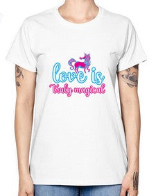 love is truly magical 271# - unicorn -  Missy T-Shirt