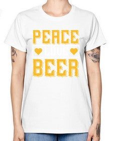 peace love beer 1475# - beer -  Missy T-Shirt