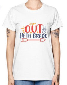 peace out fifth grade 619# - fifth grade -  Missy T-Shirt