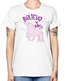 quotes of unicorns believe believe 347# - unicorn -  Missy T-Shirt