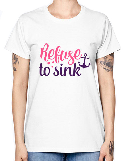 refuse to sink Style 4# - breast cancer -  Missy T-Shirt