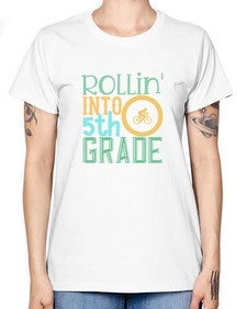 rollin into fifth grade 775# - fifth grade -  Missy T-Shirt