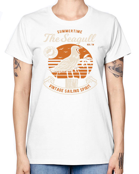 seagul bird 69# - birds -  Missy T-Shirt