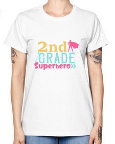 second Grade Superhero color 833# - second grade -  Missy T-Shirt
