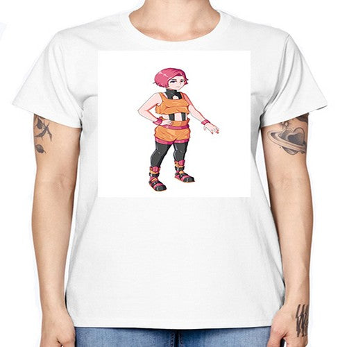 street girl wear orange outfit16# - anime -  Missy T-Shirt