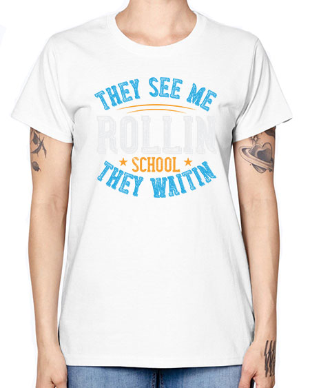 they see me rollin school they waitin Style 1541# - Bus Driver -  Missy T-Shirt